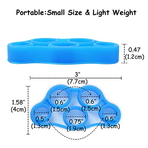 Finger Stretcher & bandas de resistencia de mano, extensor de dedo, ejercitador de fuerza de agarre, entrenador para artritis, carpal, aliviar el dolor de muñeca, ejercicio de antebrazo (3 piezas)