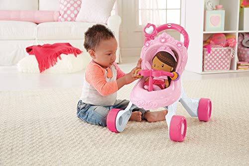 Fisher-Price CGN65 - Caminante musical de paseo para muñecas (no incluida)