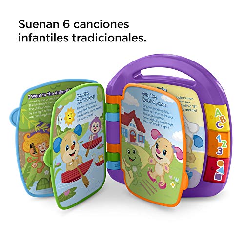 Fisher-Price Libro interactivo de aprendizaje, juguete bebé +6 meses (Mattel FRC69)