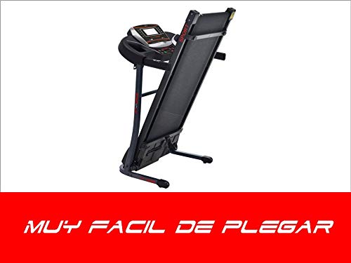 FIT-FORCE Cinta de Correr Plegable 1600W Velocidad hasta 15KM con Entrada de Mp3 y Dos Altavoces 1.5CV