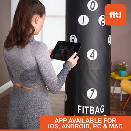 FITBAG- Funda de Saco de Boxeo Inteligente para Boxeo, Entrenamientos de Artes Marciales Mixtos y Entrenamiento por intervalos de Alta Intensidad con Aplicaciones de Ejercicio Interactivo – Rojo