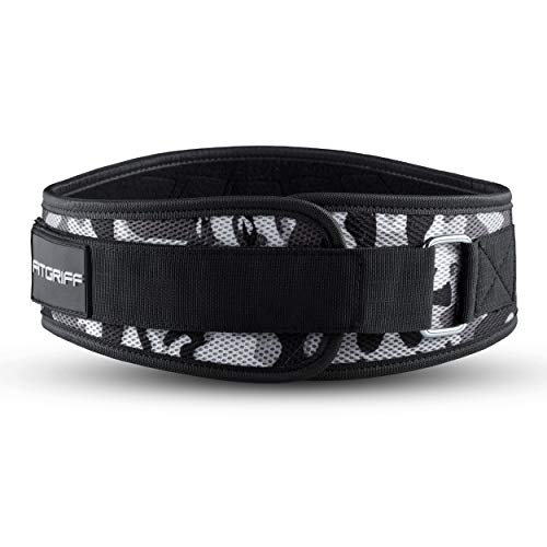 Fitgriff® Cinturón Gym V1 - Cinturon Gimnasio, Musculación, Halterofilia, Crossfit, Levantamiento Pesas, Fitness - Mujeres y Hombres - Camo Medium