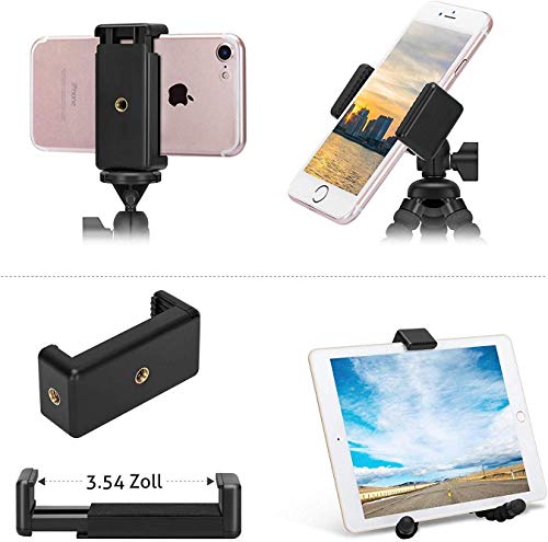 Flexible Style Pulpo Portátil del Soporte del Trípode Mini Móvil Trípode con Clip Universal con Bluetooth Tornillo 1/4''para iPhone Android Samsung GoPro Hero 6 Hero 5 Cámara Xiaomi