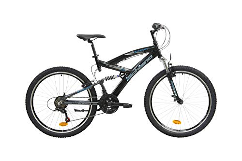 F.Lli Schiano Energy Bicicleta de suspensión Completa, Men's, Negro-Azul, 26''