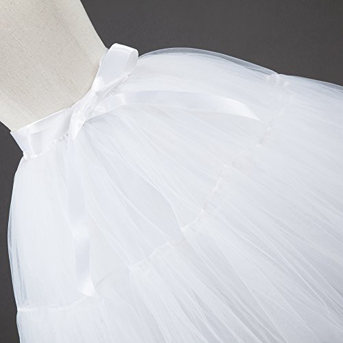 FOLOBE Adulto Suave de la Gasa de la Enagua de Tul Falda del tutú de Las Mujeres del tutú del Ballet del Traje de la Danza de múltiples Capas de la Enagua de la Falda hinchada