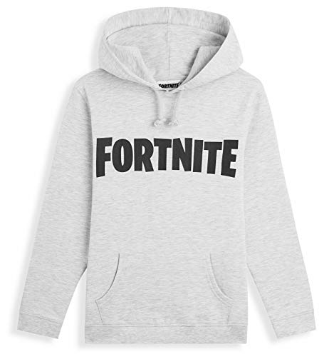 Fortnite Sudadera De Niños, Producto Oficial | Sudaderas para Niños con Manga Larga, Bolsillos Y Capucha | Regalos De Video Gamer Online (7/8 Años, Gris)