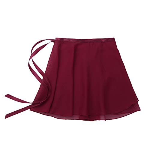 Freebily Falda de Gasa Deportiva Niñas para Danza Ballet Gimnasia Patinaje Niñas Infántil y Mujer Adulta con Cinturilla para Leotardo Maillot Deporte Wine Red One Size