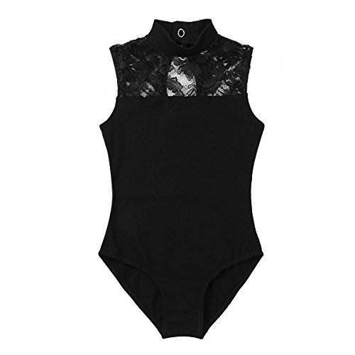 Freebily Maillot Clásico de Danza Ballet Gimnasia Ritmica para Niña Chica Leotardo Body Mono de Ballet sin Manga (5-14 Años) Negro 11-12 años