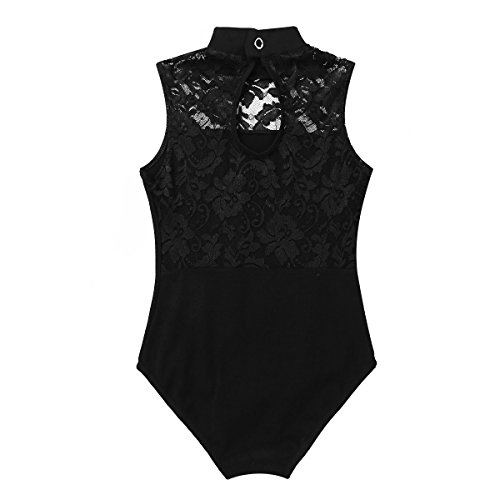 Freebily Maillot Clásico de Danza Ballet Gimnasia Ritmica para Niña Chica Leotardo Body Mono de Ballet sin Manga (5-14 Años) Negro 11-12 años