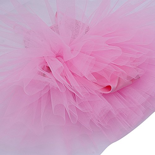 Freebily Maillot de Ballet Danza Vestido Algodón con Lentejuelas para Niña (2-12 años) Tutú Infantil Brillante Rosa A 6-7 años