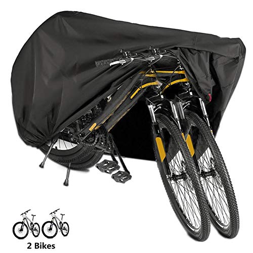 Funda Bicicleta, Nylón 190T Anti Polvo Resistente al Agua a Prueba de UV Cubierta Bicicleta para Bicicleta de Montaña y Bicicleta de Carretera (Negro)