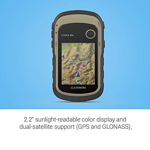 Garmin ETREX 32x GPS de Mano con Pantalla Color de 2.2” y Mapa TopoActive preinstalado