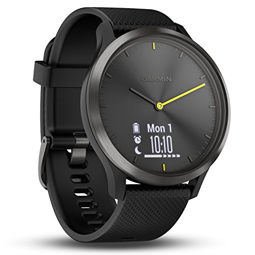 Garmin vívomove HR - Elegante reloj inteligente híbrido con monitor de actividad, negro