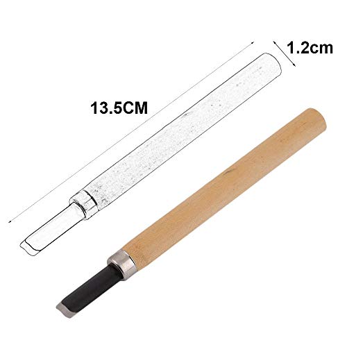 Gasea 12 Set Cinceles Cuchillo de Talla de Madera a Mano Herramientas, Cuchillo de Trinchar Hecho a Mano para DIY Mango de Madera de Herramientas Wax Carving