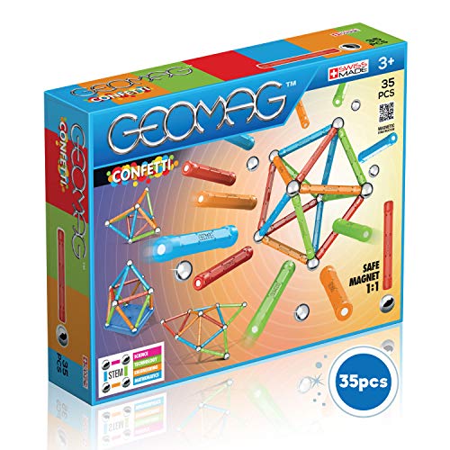 Geomag Confetti Construcciones magnéticas y juegos educativos, 50 piezas (352), Multicolor