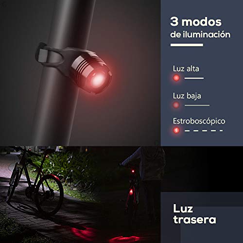 GHB Foco Bicicleta Luces para Bicicleta Impermeable IPX-5 9LED T6 15000LM con Batería y Cargador