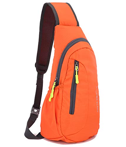 Gisdanchz Mochila Hombre Deportiva Bolso Pecho, Sling Bag Rucksack Cross Body Bag Impermeable Bolso Pecho Hombre Cruzado Pequeña Mochila Impermeable Bandolera Mujer Bolsos Hombres Bandoleras, Naranja