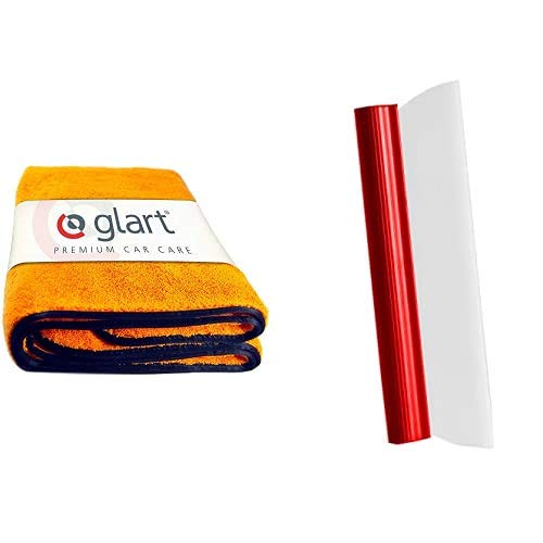 Glart 44WG Paño de Secado + Espátula de Silicona para Eliminar y secar el Agua de la Pintura y los Cristales del vehículo