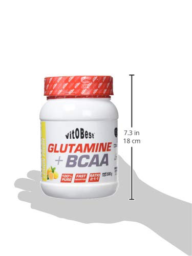 GLUTAMINE + BCAA - Suplementos Alimentación y Suplementos Deportivos - Vitobest (Limón, 500g)