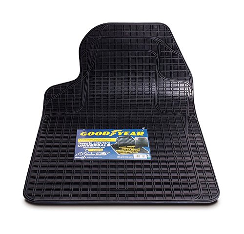 Goodyear 77140 Alfombra Coche Individual de Goma, Universal y sagomabile, Negro