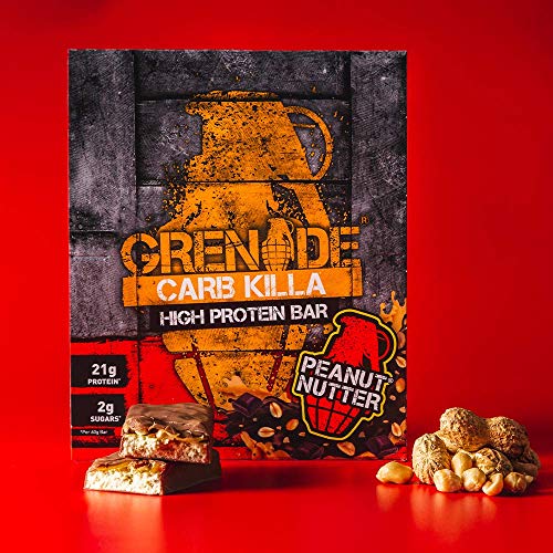 Grenade Carb Killa High Protein and Low Carb Barra Sabor Peanut Nutter - 12 Unidades