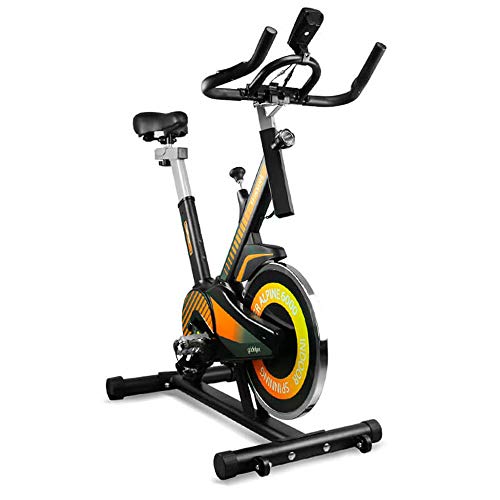 gridinlux. Trainer Alpine 6000. Bicicleta Spinning Pro Indoor. Volante de Inercia 10 kg, Nivel Avanzado, Sistema de Absorción de Impactos, Pantalla LCD, Fitness