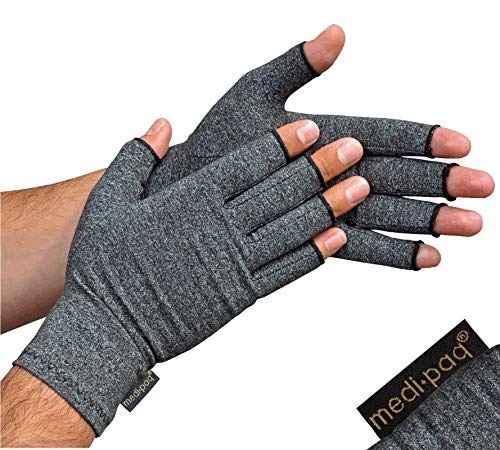 Guantes Anti-Artritis Medipaq® (Par) – Ofrecen Calor Y Compresión Para Ayudar A Aumentar La Circulación Reduciendo El Dolor Y Promover La Sanación (1 Par (Mediano))