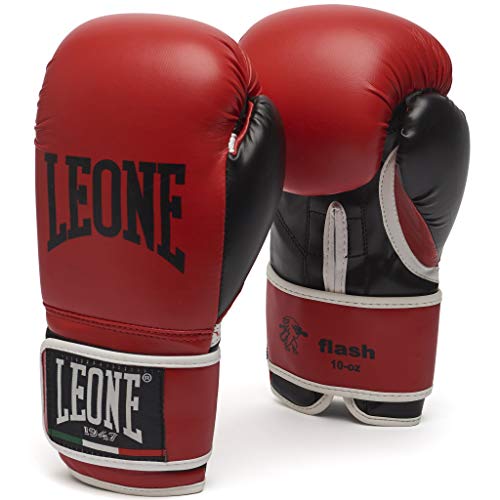 Guantes de Boxeo Leone Flash (Rojo, 10 oz)