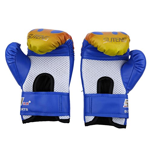 Guantes de Boxeo para Niños PU Sparring Punzonado Guantes de Entrenamiento con Saco de Boxeo Inflable Bomba para Niños de 3-12 Años