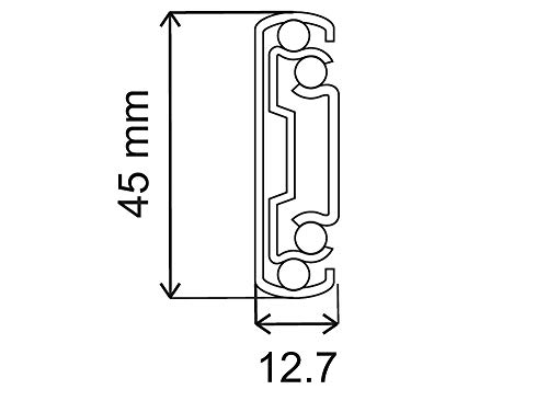 Guías Gamet PK44-1 par de guías correderas a bolas para un cajón L: 350/400/450/500/550 mm/extracción total/carga máxima: 30 kg | L: 550 mm