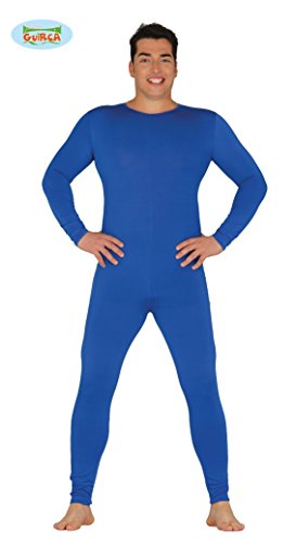 Guirca- Disfraz Adulto Maillot Lycra Azul, Color (84373)