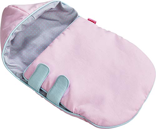 HABA 305134 - Saco de Dormir para muñecas, Accesorio para muñecas de Tela y bebé, Saco de Dormir Reversible con Cierres de Velcro, Juguete a Partir de 18 Meses