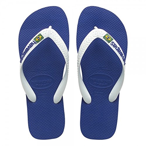 Havaianas Brasil Logo, Chanclas Unisex Adulto, Azul (Marine Blue), 43/44 EU