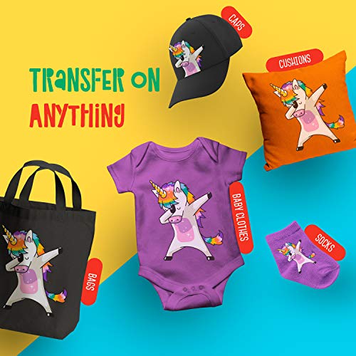 Hierro sobre papel de transferencia para tela oscura (Magic Paper) de Raimarket | 10 hojas | A4 Transferencia de hierro para inyección de tinta en papel / camiseta