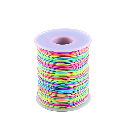 Hilo Elástico Cuerda ManYee 100M 1mm Redondo de Cordón Elástico de Color para DIY Abalorios Pulsera Collar