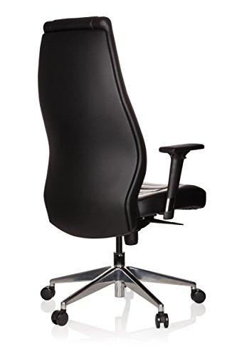 hjh OFFICE 600985 Silla de Oficina VITORO Piel sintética Negro Silla Escritorio ergonómico Elegante