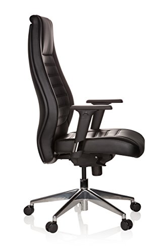 hjh OFFICE 600985 Silla de Oficina VITORO Piel sintética Negro Silla Escritorio ergonómico Elegante