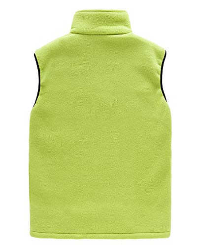 Hombre/Mujer Invierno cálido Chaleco Forro Polar Softshell al Aire Libre Bodywarmer Gillet Cómodo Chaqueta sin Mangas con Bolsillos Mujeres Fruta Verde XS