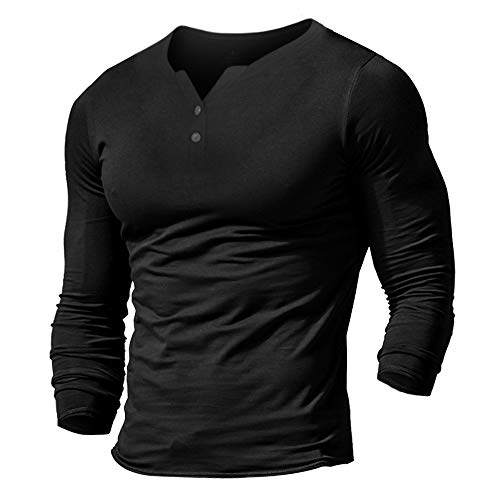 Hombres Casual Manga Corta Camiseta Soltero Botón Abertura Llano v Cuello Camisas Algodón