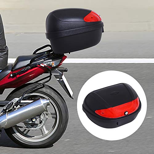 HOMCOM Baúl de Moto Universal 52L con Llaves y Accesorios Topcase Casco Moto Caja de Motocicleta Ciclomotores Scooter