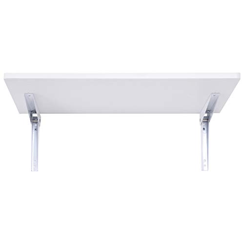 HOMCOM Mesa Plegable de Pared para Cocina y Comedor 60x40x20cm Mesa Auxiliar Color Blanco