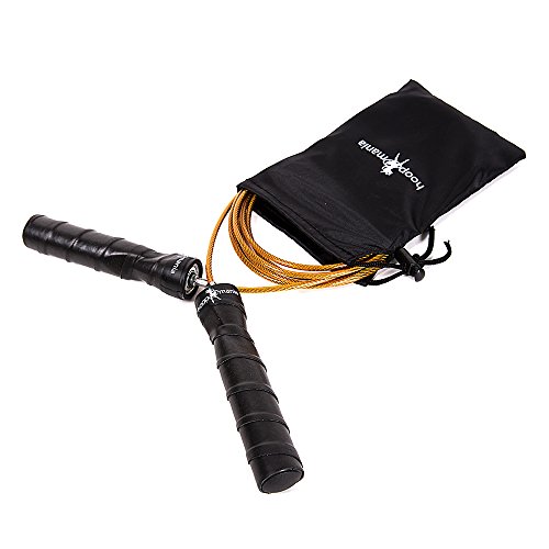 Hoopomania® Speed Rope II, Cuerda de Saltar para los Atletas Profesionales, Boxeadores Profesionales, Crossfit para Principiantes + Bonus Bolsa