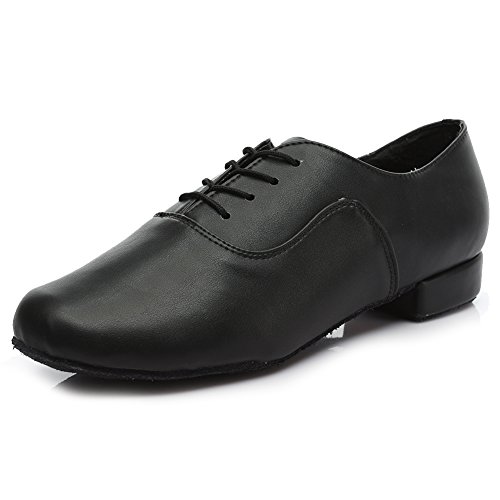 HROYL Zapatos de Baile de latín/Jazz estándar de los Hombres de Cuero Lace up Zapatos de Baile de los Hombres de salón de Baile 704 EU40