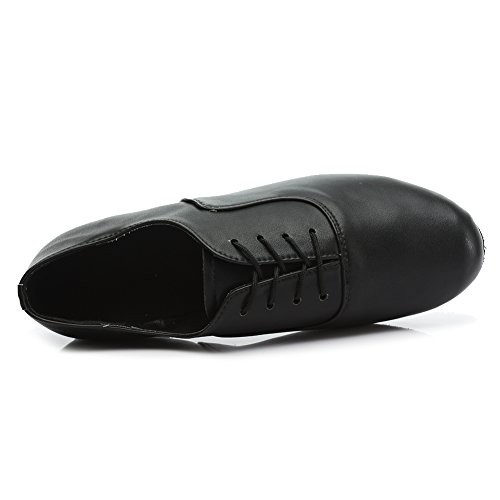 HROYL Zapatos de Baile de latín/Jazz estándar de los Hombres de Cuero Lace up Zapatos de Baile de los Hombres de salón de Baile 704 EU40