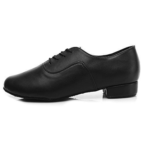 HROYL Zapatos de Baile de latín/Jazz estándar de los Hombres de Cuero Lace up Zapatos de Baile de los Hombres de salón de Baile 704 EU40