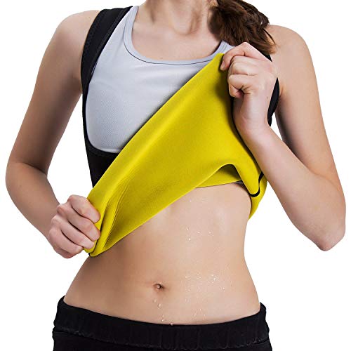 HuntDream Camisa de Neopreno para Adelgazar el Sudor Caliente de Las Mujeres Entrenador de la Cintura Chaleco corsé Control de la Barriga Body Shaper para Bajar de Peso