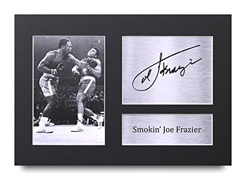 HWC Trading Joe Frazier A4 Sin Marco Regalo De Visualización De Fotos De Impresión De Imagen Impresa Autógrafo Firmado por Los Fanáticos del Boxeo