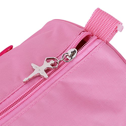 IEFIEL Bolsa de Ballet Danza Deportes para Niña Tote Bolsa Bandolera Infantil Personalizada Bordada Princesa Niña Rosa Talla Única