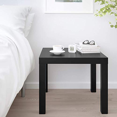 Ikea - Mesa Auxiliar lacada (55 x 55 cm), Color Negro