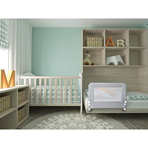 INTERBABY - Barrera De Cama Abatible 90 Cm Gris